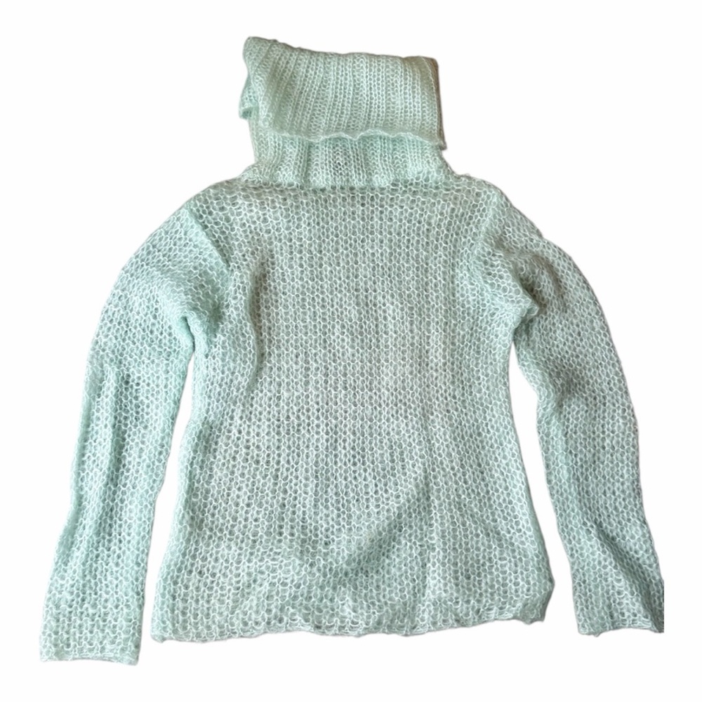 The Limited Light Green Cowl Neck Sweater